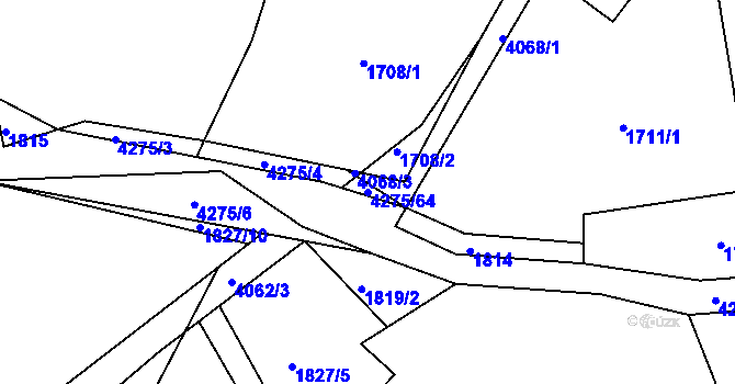 Parcela st. 4275/64 v KÚ Horní Čermná, Katastrální mapa