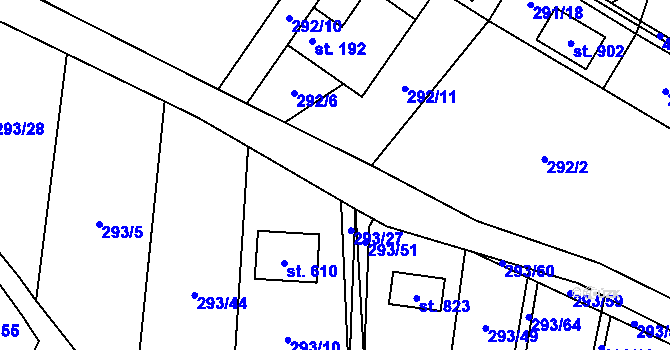 Parcela st. 429 v KÚ Horní Datyně, Katastrální mapa
