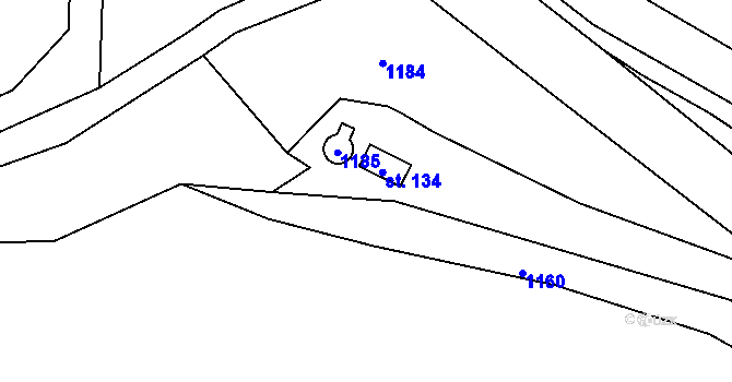 Parcela st. 24/3 v KÚ Horní Dehtov, Katastrální mapa