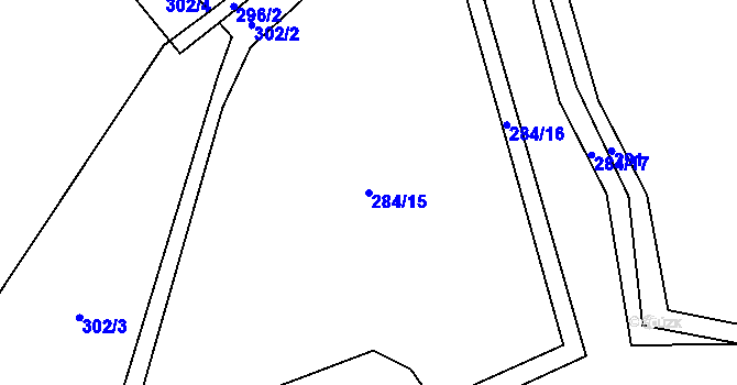 Parcela st. 284/15 v KÚ Horní Domaslavice, Katastrální mapa