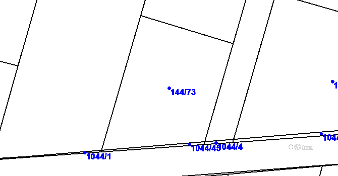 Parcela st. 144/73 v KÚ Horní Domaslavice, Katastrální mapa