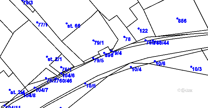 Parcela st. 91 v KÚ Horní Dubenky, Katastrální mapa