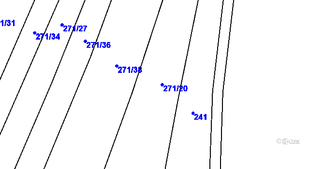 Parcela st. 271/20 v KÚ Domčice, Katastrální mapa