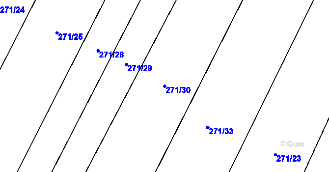 Parcela st. 271/30 v KÚ Domčice, Katastrální mapa