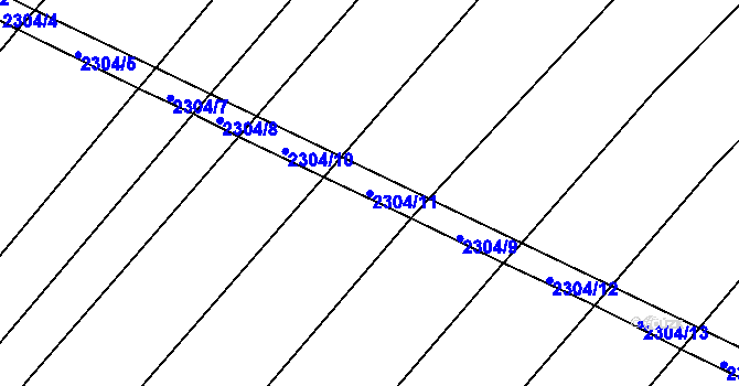 Parcela st. 2304/11 v KÚ Horní Dunajovice, Katastrální mapa