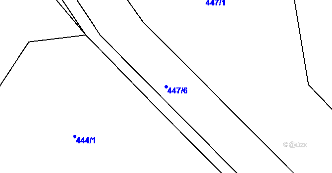 Parcela st. 447/6 v KÚ Stromkovice, Katastrální mapa