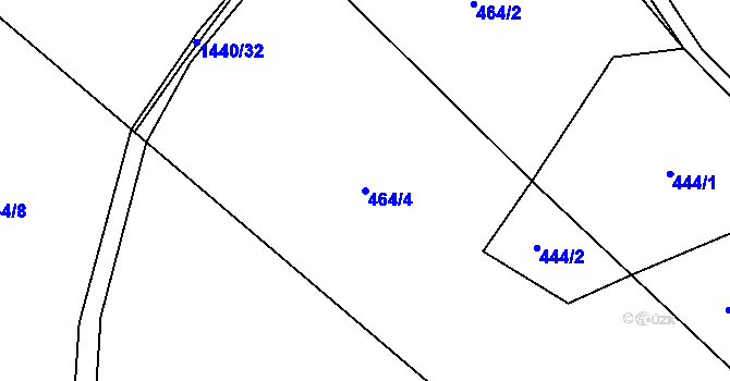 Parcela st. 464/4 v KÚ Stromkovice, Katastrální mapa