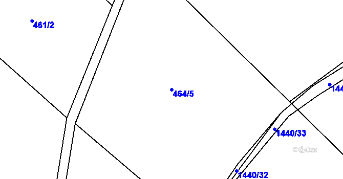 Parcela st. 464/5 v KÚ Stromkovice, Katastrální mapa