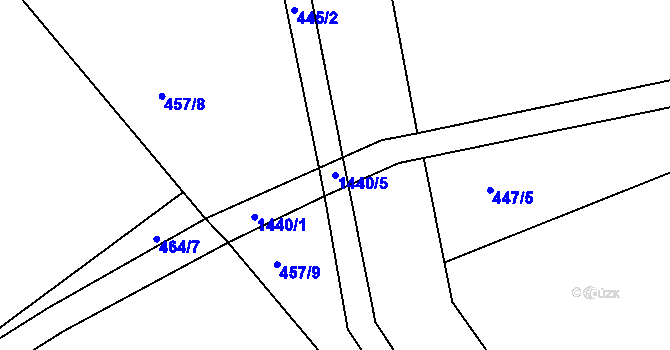 Parcela st. 1440/5 v KÚ Stromkovice, Katastrální mapa
