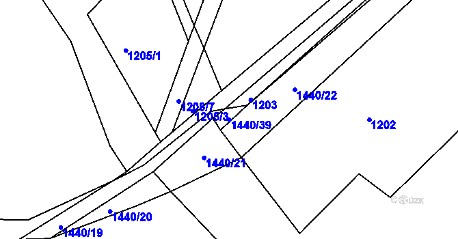 Parcela st. 1440/39 v KÚ Stromkovice, Katastrální mapa