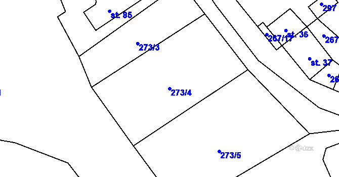 Parcela st. 273/4 v KÚ Český Heršlák, Katastrální mapa