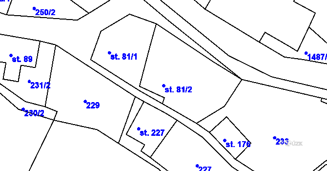 Parcela st. 81/2 v KÚ Horní Heřmanice v Čechách, Katastrální mapa