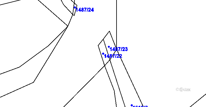 Parcela st. 1487/22 v KÚ Horní Heřmanice v Čechách, Katastrální mapa