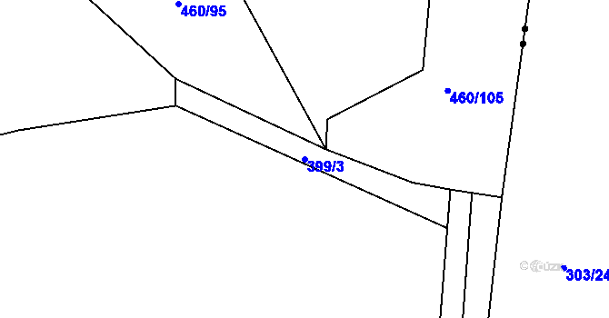 Parcela st. 399/3 v KÚ Horní Jelení, Katastrální mapa