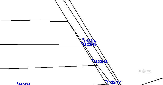 Parcela st. 1122/19 v KÚ Horní Jelení, Katastrální mapa