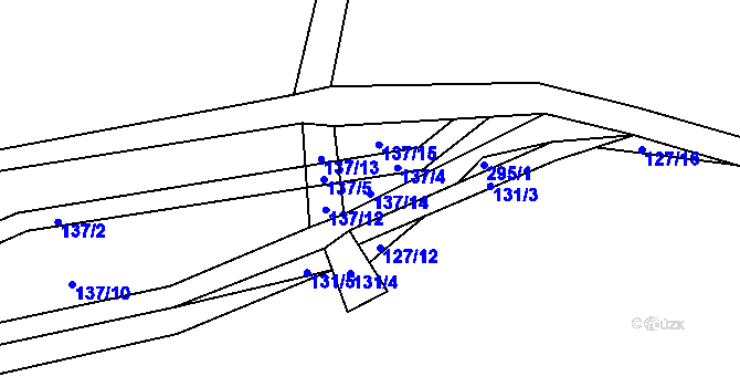 Parcela st. 137/14 v KÚ Dolní Kamenice u Holýšova, Katastrální mapa