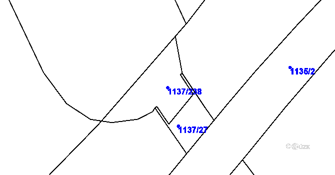 Parcela st. 1137/238 v KÚ Horní Kosov, Katastrální mapa