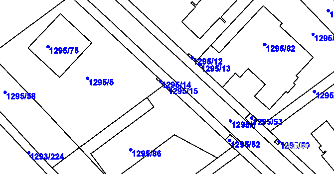 Parcela st. 1295/15 v KÚ Horní Kosov, Katastrální mapa