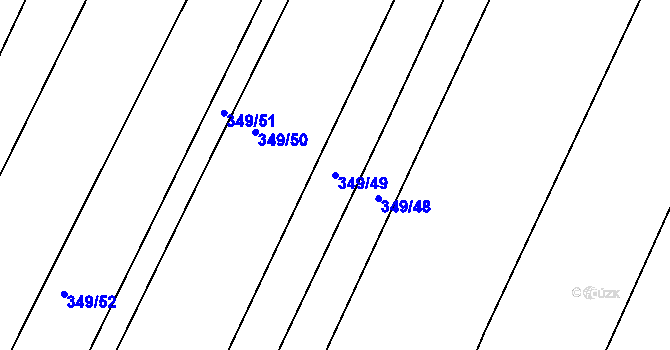 Parcela st. 349/49 v KÚ Horní Kounice, Katastrální mapa