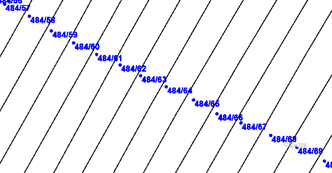 Parcela st. 484/64 v KÚ Horní Kounice, Katastrální mapa