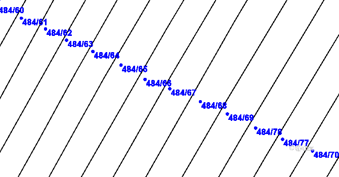 Parcela st. 484/67 v KÚ Horní Kounice, Katastrální mapa