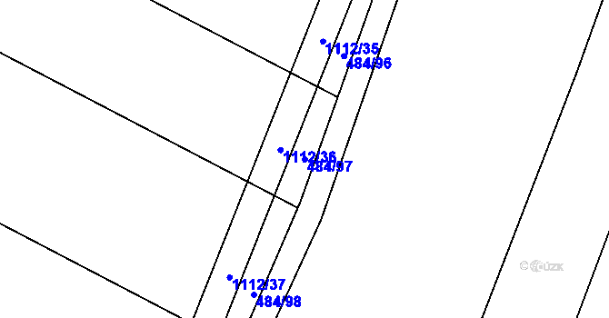 Parcela st. 484/97 v KÚ Horní Kounice, Katastrální mapa