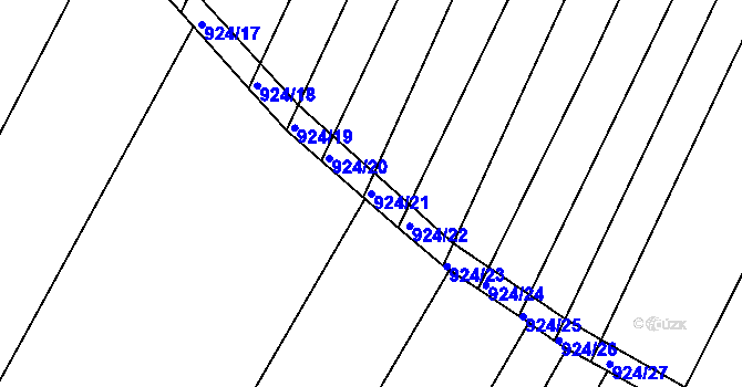 Parcela st. 924/21 v KÚ Horní Kounice, Katastrální mapa