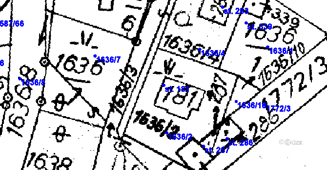 Parcela st. 181 v KÚ Horní Krupá u Havlíčkova Brodu, Katastrální mapa