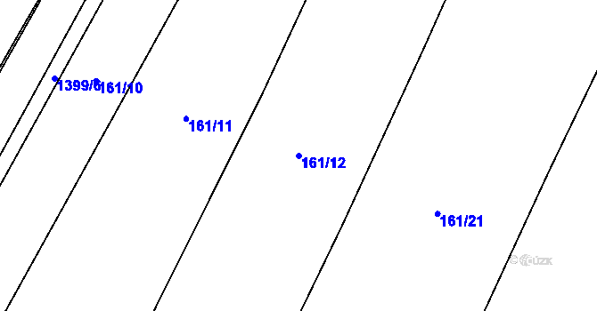 Parcela st. 161/12 v KÚ Horní Kruty, Katastrální mapa