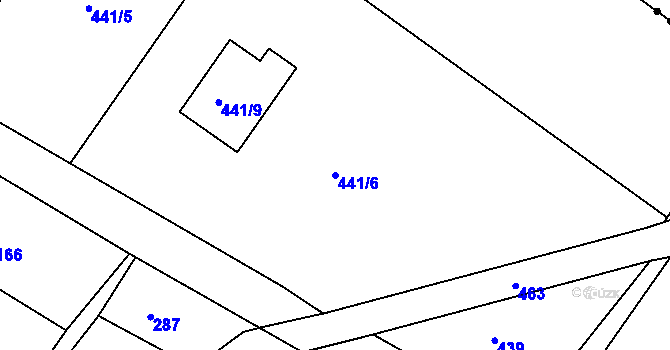 Parcela st. 441/6 v KÚ Horní Lapač, Katastrální mapa