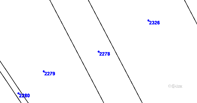 Parcela st. 2278 v KÚ Horní Lhota, Katastrální mapa