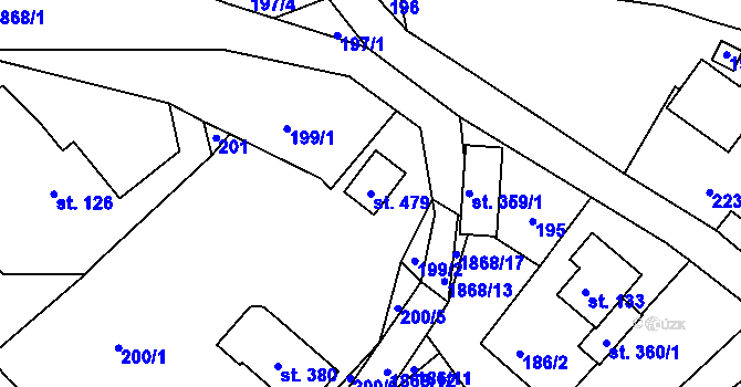 Parcela st. 479 v KÚ Horní Libchava, Katastrální mapa