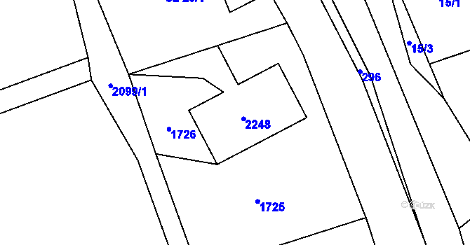 Parcela st. 20/2 v KÚ Horní Libchava, Katastrální mapa
