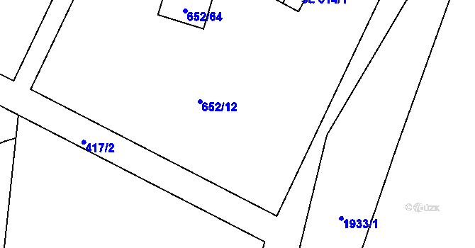 Parcela st. 417/5 v KÚ Horní Libchava, Katastrální mapa