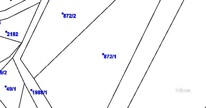 Parcela st. 872/1 v KÚ Horní Libchava, Katastrální mapa