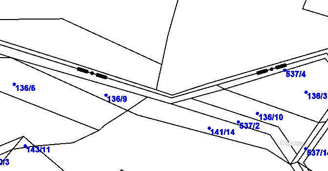 Parcela st. 1663/14 v KÚ Horní Lideč, Katastrální mapa