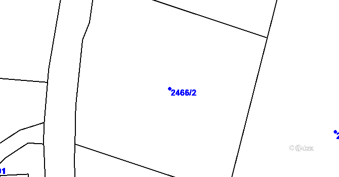 Parcela st. 2466/2 v KÚ Horní Lipka, Katastrální mapa