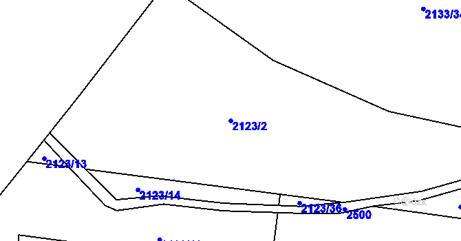 Parcela st. 2123/2 v KÚ Horní Lomná, Katastrální mapa