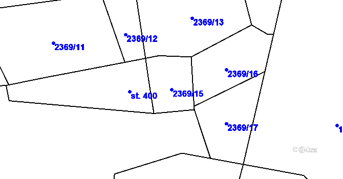 Parcela st. 2369/15 v KÚ Horní Lomná, Katastrální mapa
