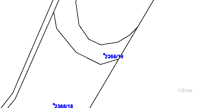 Parcela st. 2366/19 v KÚ Horní Lomná, Katastrální mapa