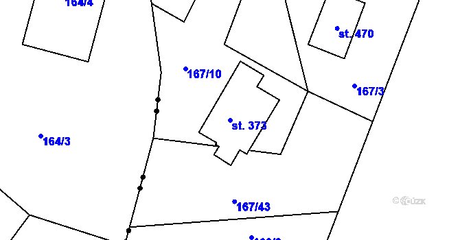 Parcela st. 373 v KÚ Horní Maršov, Katastrální mapa