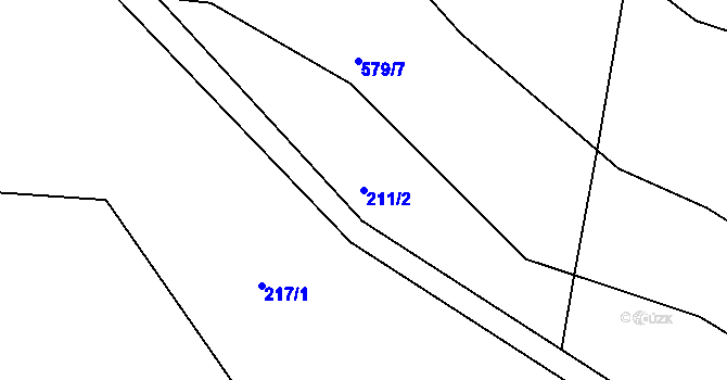Parcela st. 211/2 v KÚ Horní Maršov, Katastrální mapa