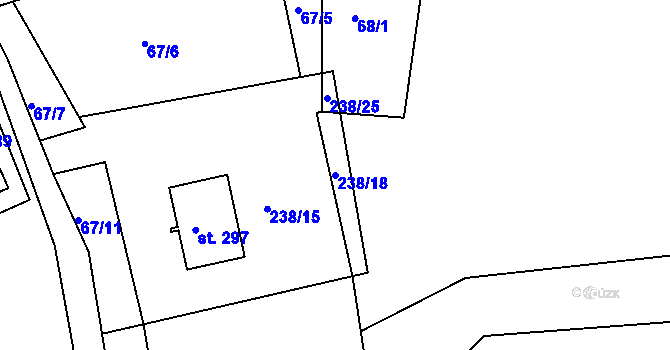 Parcela st. 238/18 v KÚ Horní Maršov, Katastrální mapa