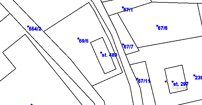 Parcela st. 489 v KÚ Horní Maršov, Katastrální mapa