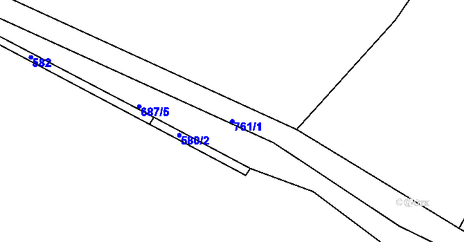 Parcela st. 761/1 v KÚ Maršov III, Katastrální mapa