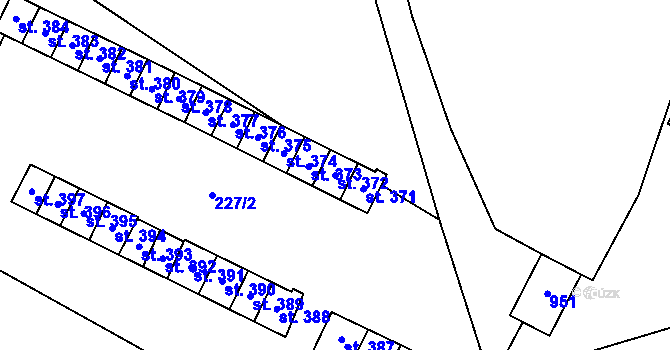 Parcela st. 372 v KÚ Horní Město, Katastrální mapa