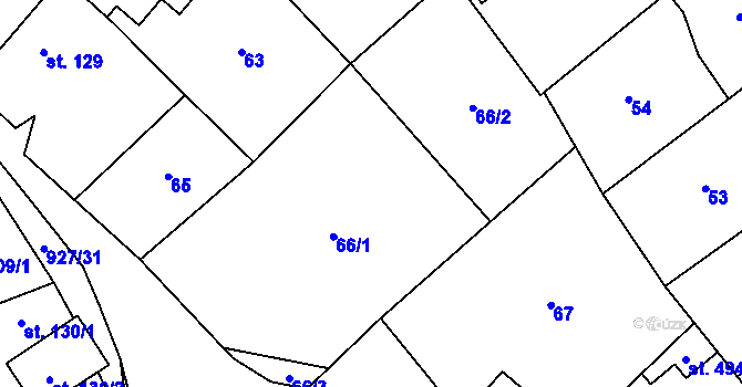Parcela st. 66 v KÚ Horní Město, Katastrální mapa