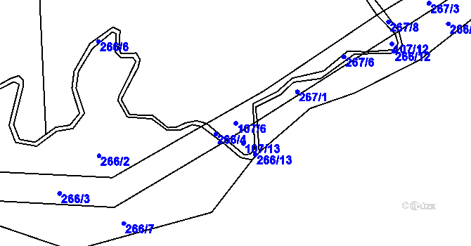 Parcela st. 107/6 v KÚ Horní Němčice, Katastrální mapa