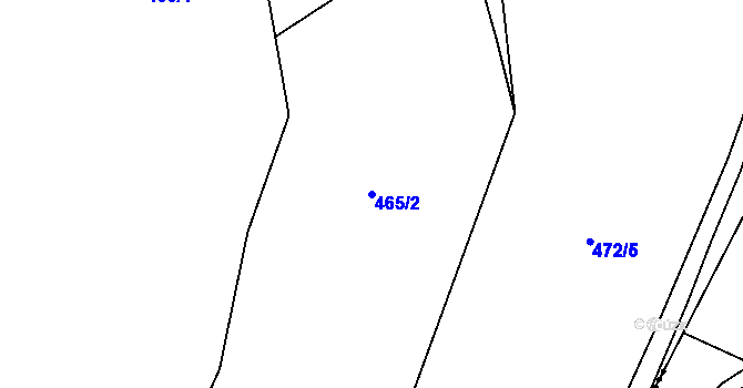 Parcela st. 465/2 v KÚ Prostřední Olešnice, Katastrální mapa