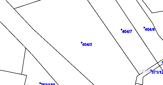 Parcela st. 404/2 v KÚ Horní Planá, Katastrální mapa